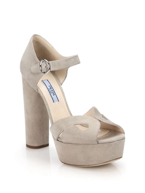 prada suede platform slide sandals|prada platform wedge sandals.